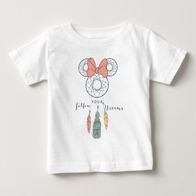 Minnie Mouse Dream Catcher | Follow Your Dreams Baby T-Shirt (Front)