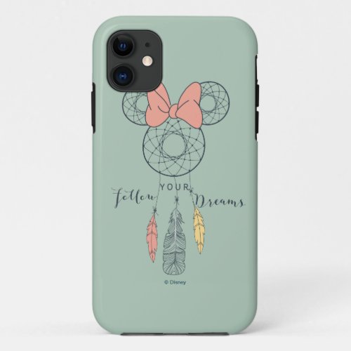 Minnie Mouse Dream Catcher  Follow Your Dreams iPhone 11 Case
