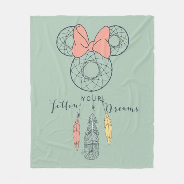 Minnie Mouse Dream Catcher | Follow Your Dreams Fleece Blanket (Front)
