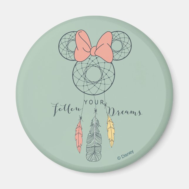 Minnie Mouse Dream Catcher | Follow Your Dreams Magnet (Front)