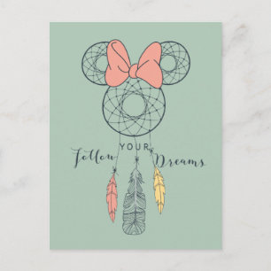 Minnie Mouse Dream Catcher Follow Your Dreams Postcard
