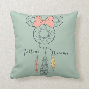 Minnie Mouse Dream Catcher Follow Your Dreams Throw Pillow