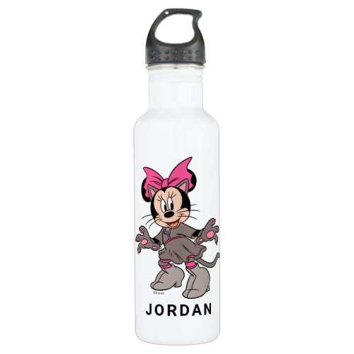 Minnie Mouse Dressed as Cute Cat Stainless Steel Water Bottle