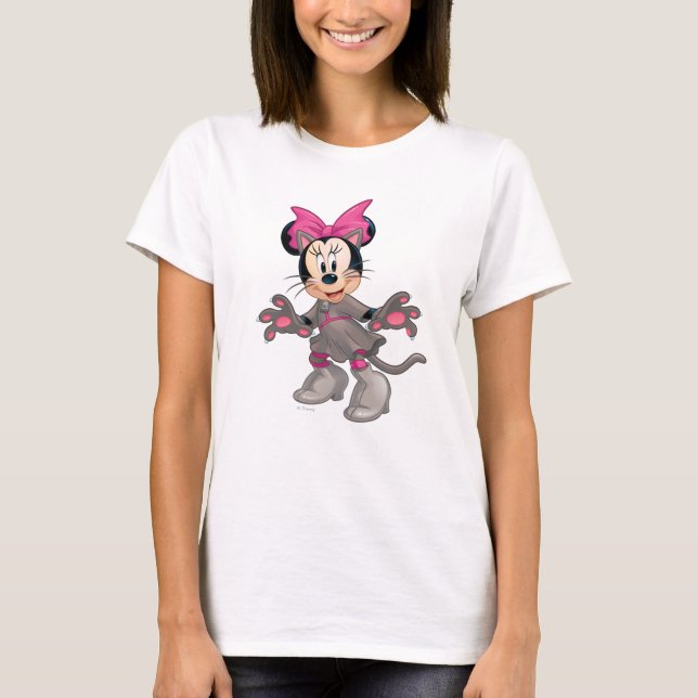 Minnie Mouse Dressed as Cute Cat T-Shirt (Front)