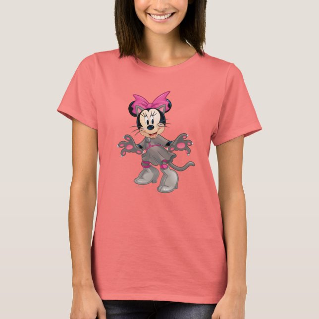 Minnie Mouse Dressed as Cute Cat T-Shirt (Front)
