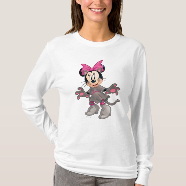 Minnie Mouse Dressed as Cute Cat T-Shirt (Front)