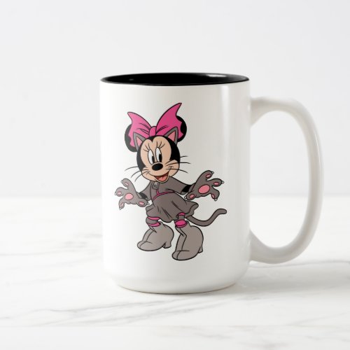 Minnie Mouse Dressed as Cute Cat Two_Tone Coffee Mug