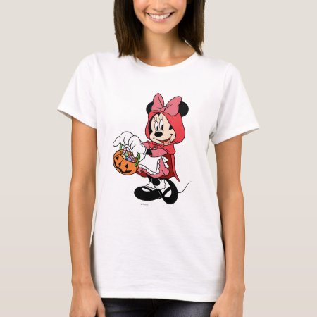 Minnie Mouse Dressed As Little Red Riding Hood T-shirt