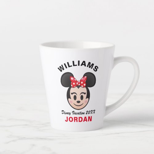 Minnie Mouse Emoji  Family Vacation Latte Mug