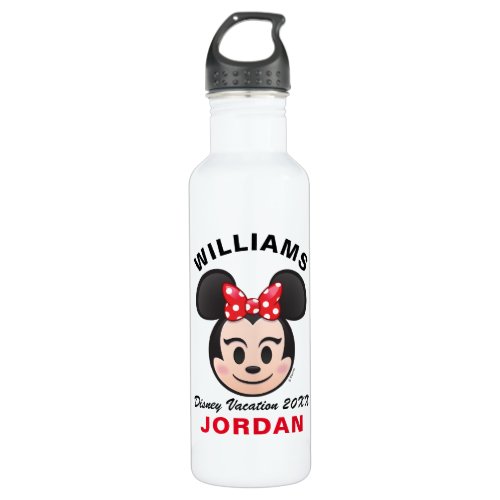 Minnie Mouse Emoji  Family Vacation Stainless Steel Water Bottle
