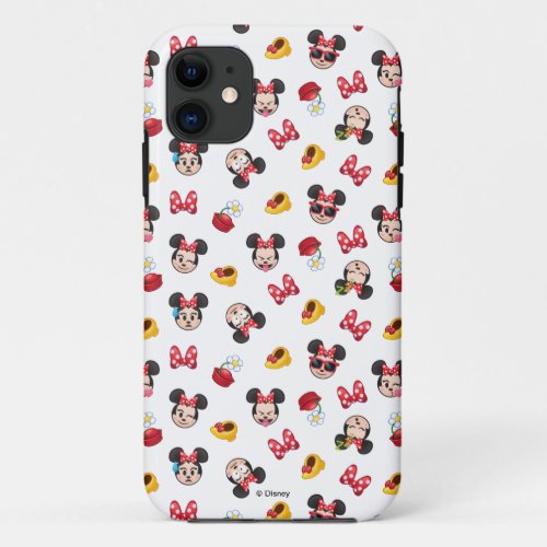 Minnie Mouse Emoji Pattern iPhone 11 Case