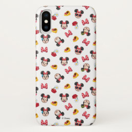 Minnie Mouse Emoji Pattern iPhone X Case