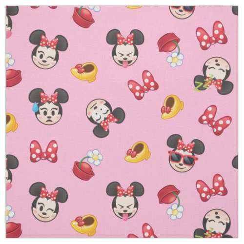 Minnie Mouse Emoji Pattern Fabric