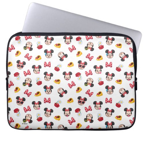 Minnie Mouse Emoji Pattern Laptop Sleeve