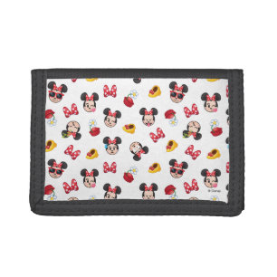 Minnie Mouse Emoji Pattern Tri-fold Wallet