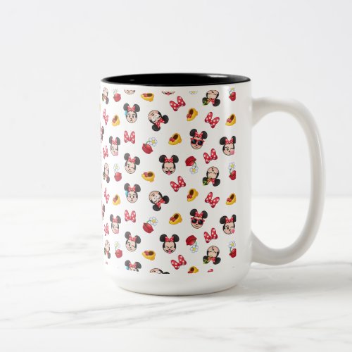 Minnie Mouse Emoji Pattern Two_Tone Coffee Mug