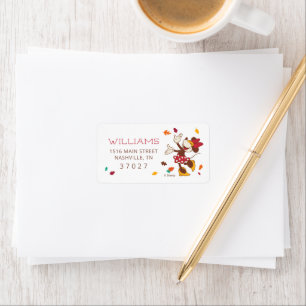 Minnie Mouse Fall Harvest Pumpkin Label