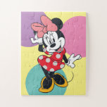 Minnie Mouse Feeling Cute in Red Jigsaw Puzzle<br><div class="desc">Check out Minnie Mouse feeling cute in her red polka dot dress and pink bow!</div>
