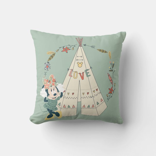 Minnie Mouse | Festival Fun Throw Pillow (Front)