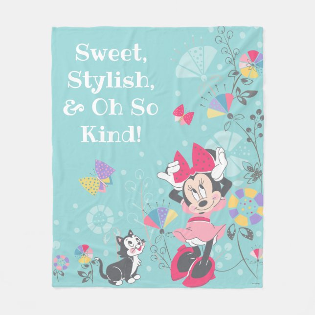 Minnie Mouse & Figaro - Happy Mother's Day Fleece Blanket (Front)