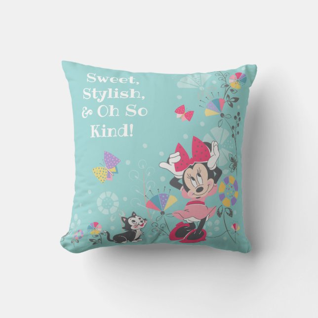 Minnie Mouse & Figaro - Happy Mother's Day Throw Pillow (Front)