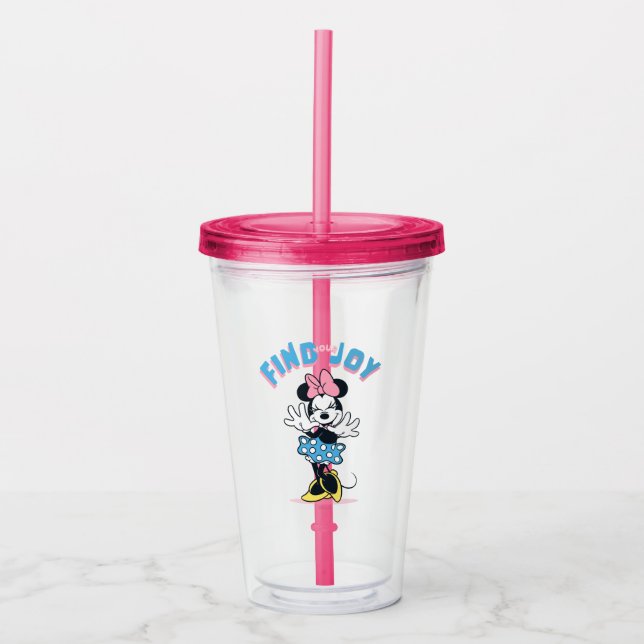 Minnie Mouse Find Your Joy Acrylic Tumbler (Front)