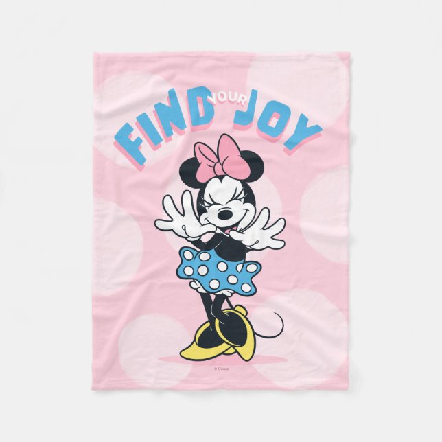 Minnie Mouse Find Your Joy Fleece Blanket (Front)