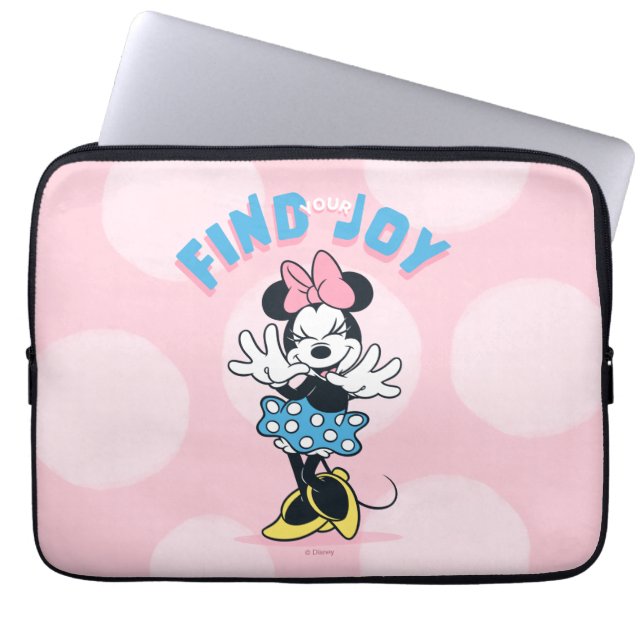 Minnie Mouse Find Your Joy Laptop Sleeve (Front)