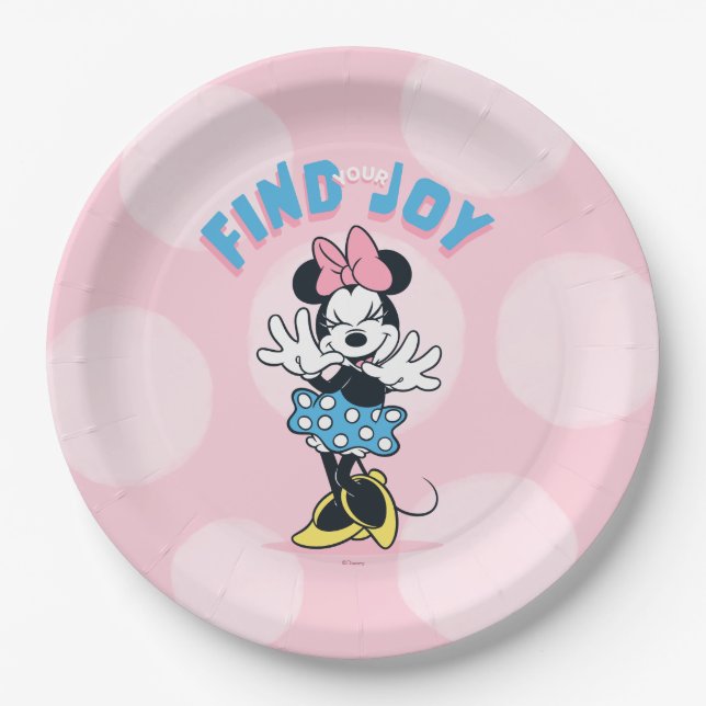 Minnie Mouse Find Your Joy Paper Plates (Front)