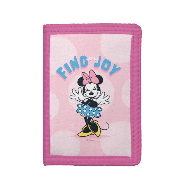 Minnie Mouse Find Your Joy Trifold Wallet (Front Vertical)