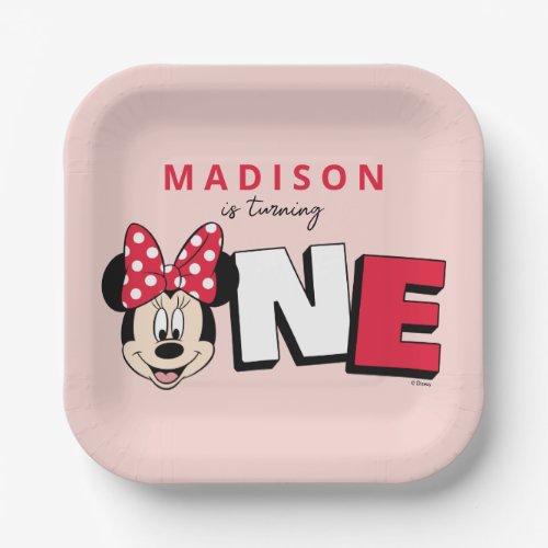 Minnie Mouse First Birthday  Paper Plates