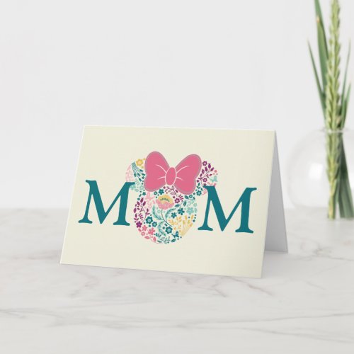 Minnie Mouse Floral Icon _ Happy Mothers Day Card