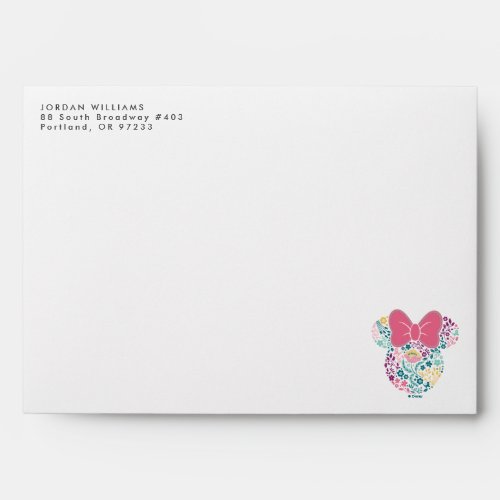 Minnie Mouse Floral Icon _ Happy Mothers Day Envelope