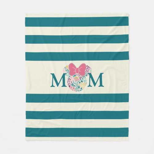 Minnie Mouse Floral Icon _ Happy Mothers Day Fleece Blanket