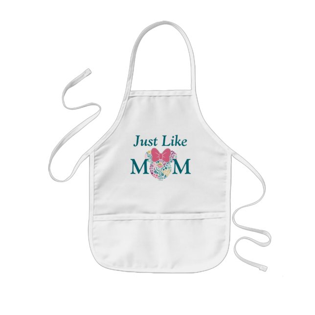 Minnie Mouse Floral Icon - Happy Mother's Day Kids' Apron (Front)
