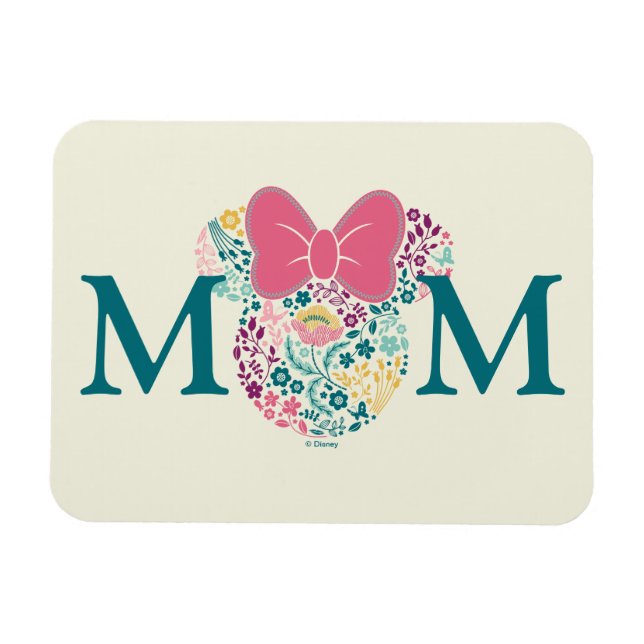 Minnie Mouse Floral Icon - Happy Mother's Day Magnet (Horizontal)