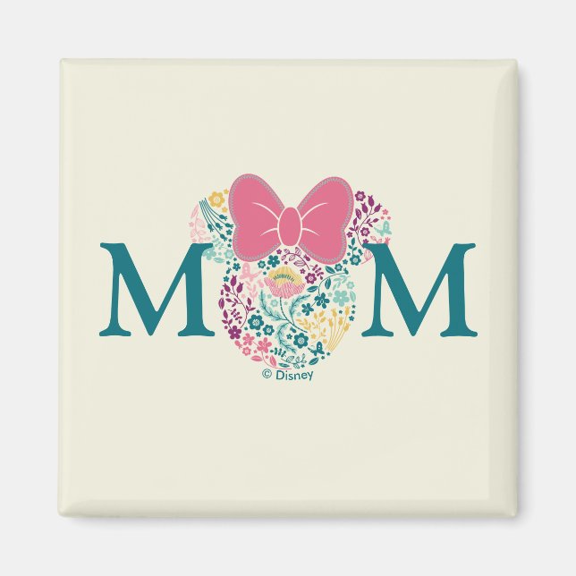 Minnie Mouse Floral Icon - Happy Mother's Day Magnet (Front)