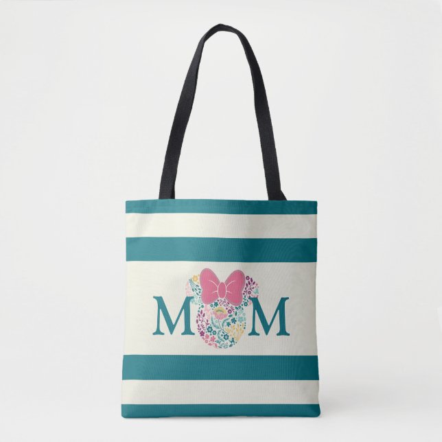 Minnie Mouse Floral Icon - Happy Mother's Day Tote Bag (Front)