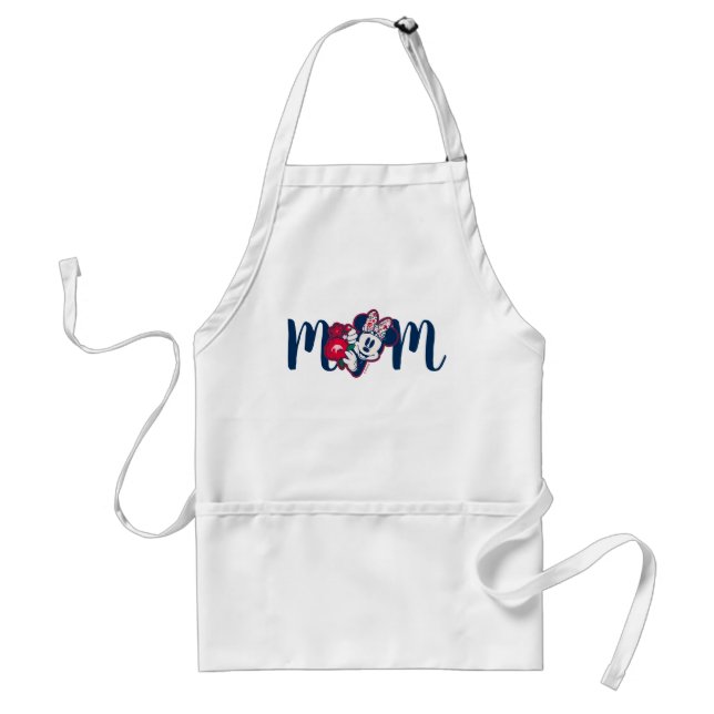 Minnie Mouse Floral Pattern - Happy Mother's Day Adult Apron (Front)