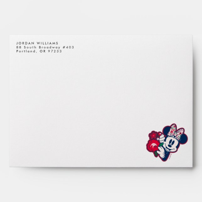 Minnie Mouse Floral Pattern - Happy Mother's Day Envelope (Front)