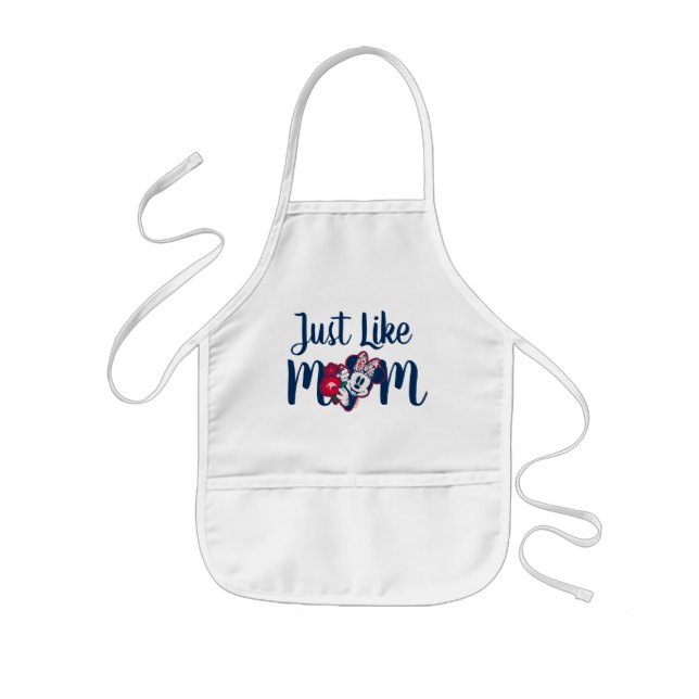Minnie Mouse Floral Pattern - Happy Mother's Day Kids' Apron (Front)