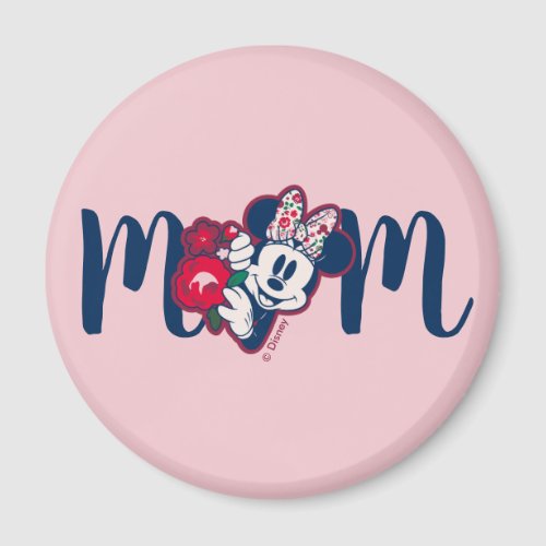 Minnie Mouse Floral Pattern _ Happy Mothers Day Magnet