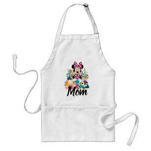 Minnie Mouse - Flowers for Mom Adult Apron