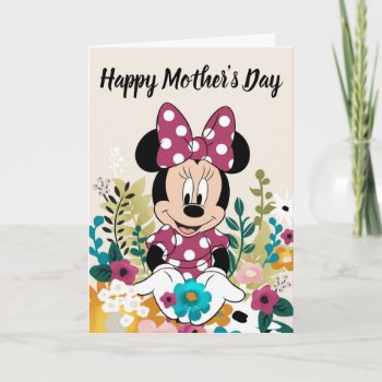 Minnie Mouse - Flowers For Mom Card by MickeyAndFriends at Zazzle