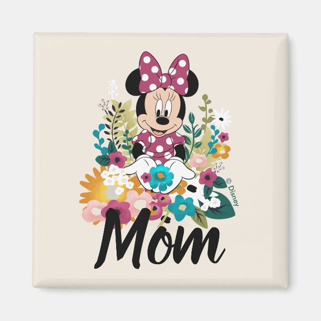 Minnie Mouse - Flowers for Mom Magnet (Front)
