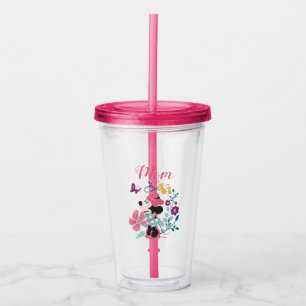 Minnie Mouse & Flowers - Happy Mother's Day Acrylic Tumbler