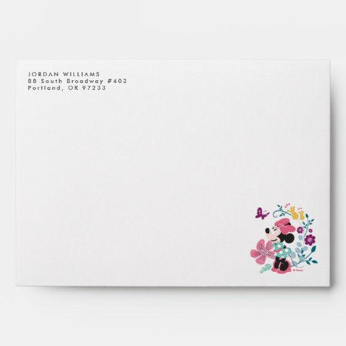 Minnie Mouse  Flowers _ Happy Mothers Day Envelope