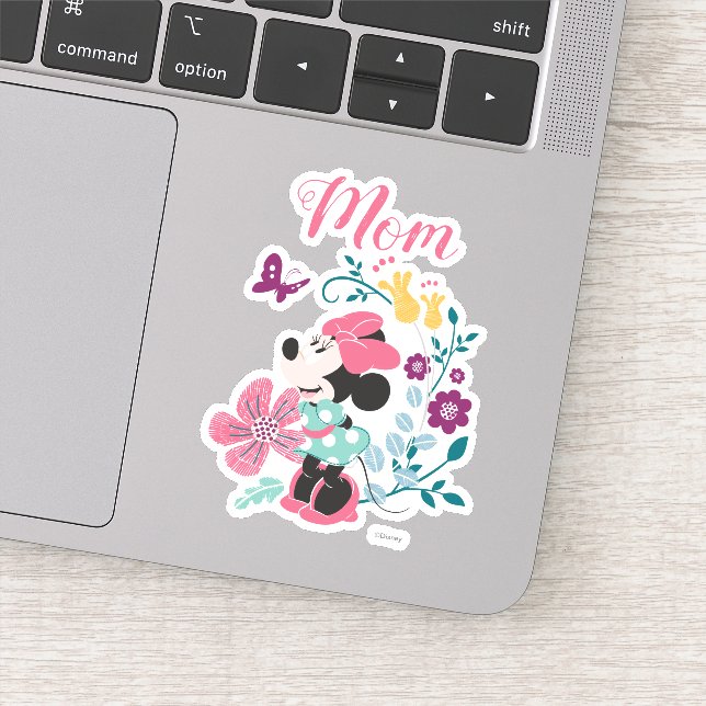 Minnie Mouse & Flowers - Happy Mother's Day Sticker (Detail)