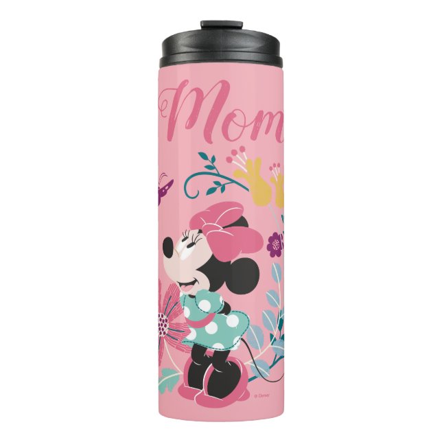 Minnie Mouse & Flowers - Happy Mother's Day Thermal Tumbler (Front)