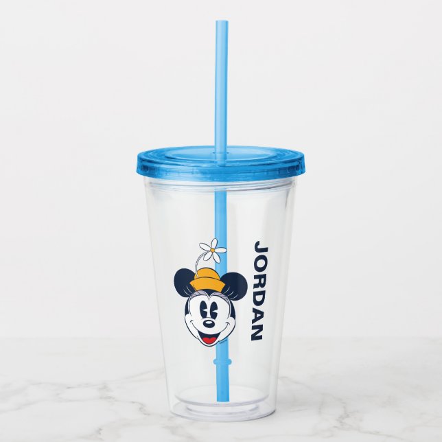 Minnie Mouse | Fun Flower Hat Acrylic Tumbler (Front)